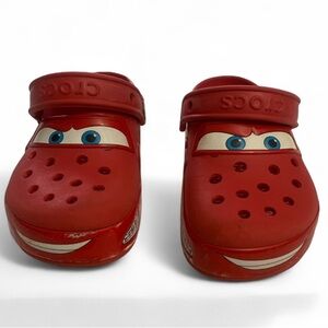 Crocs cars lightning McQueen clog size 1 junior red sandals
